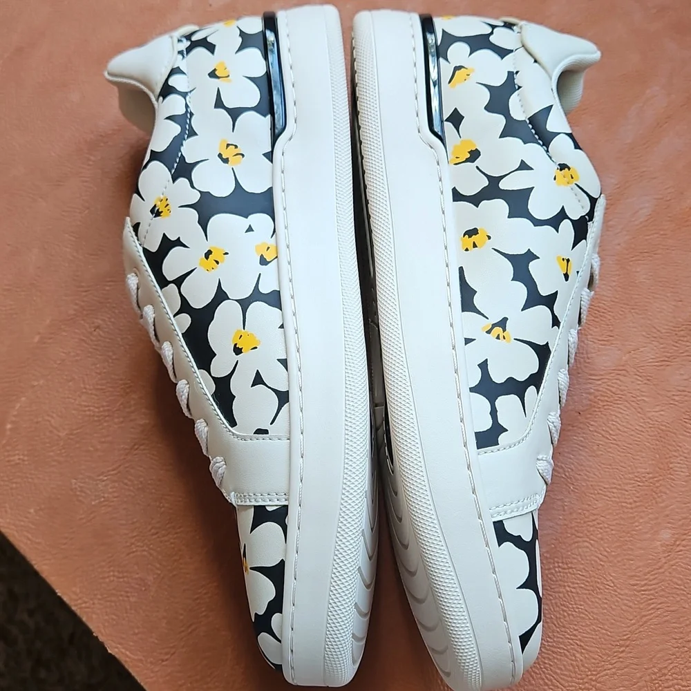 Coach Lowline Daisy Leather Sneakers, Size 11 - Picture 7 of 11